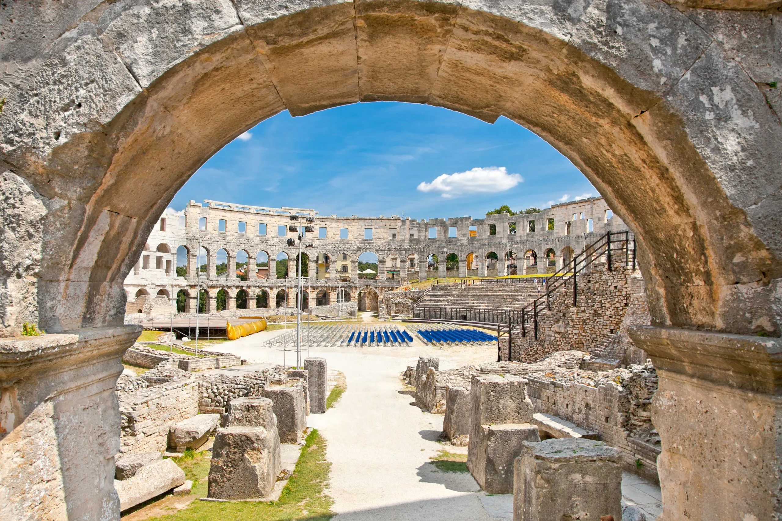 Romersk amfiteater (Arena) i Pula. Kroatien.